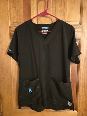 Carhartt Womens Force Black Performance Scrub Top